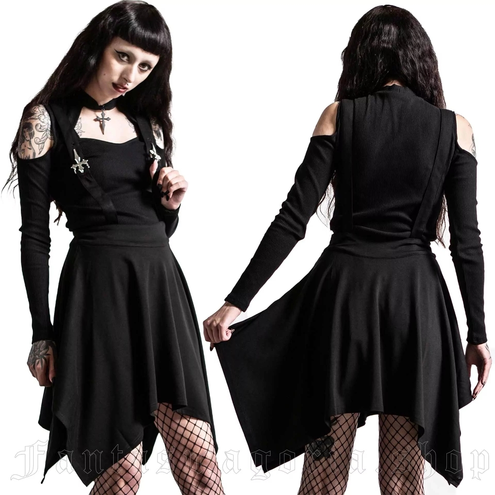 Aggie Suspender Skirt Killstar